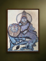 Shop Goddess Durga with Lion: A Surreal Kalamkari by Kanukurthi Guna Sekhar Sai