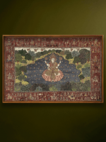 Shop Goddess Lakshmi with Fourteen Shaktis in Mata ni Pachedi by Vasant Manubhai Chitara