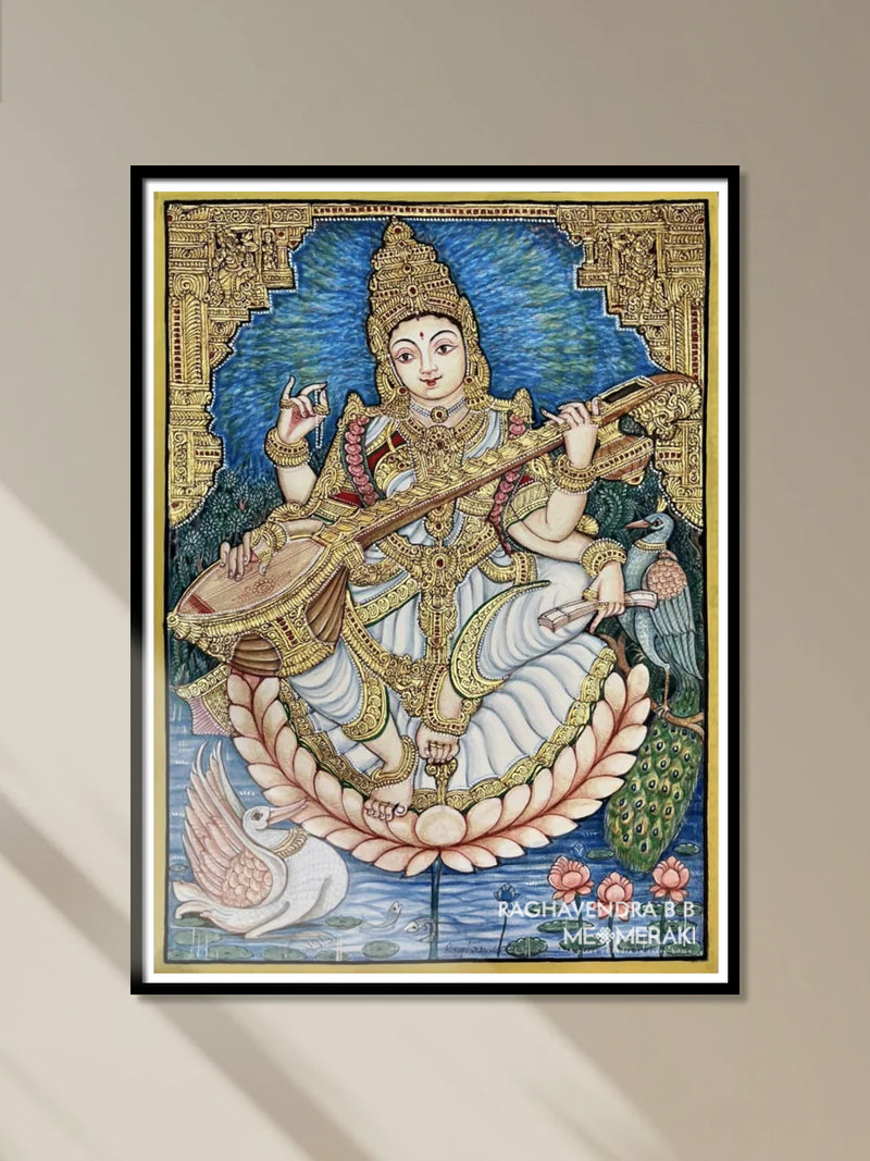 Shop Goddess Saraswati In white saree in Mysore by Raghavendra B B