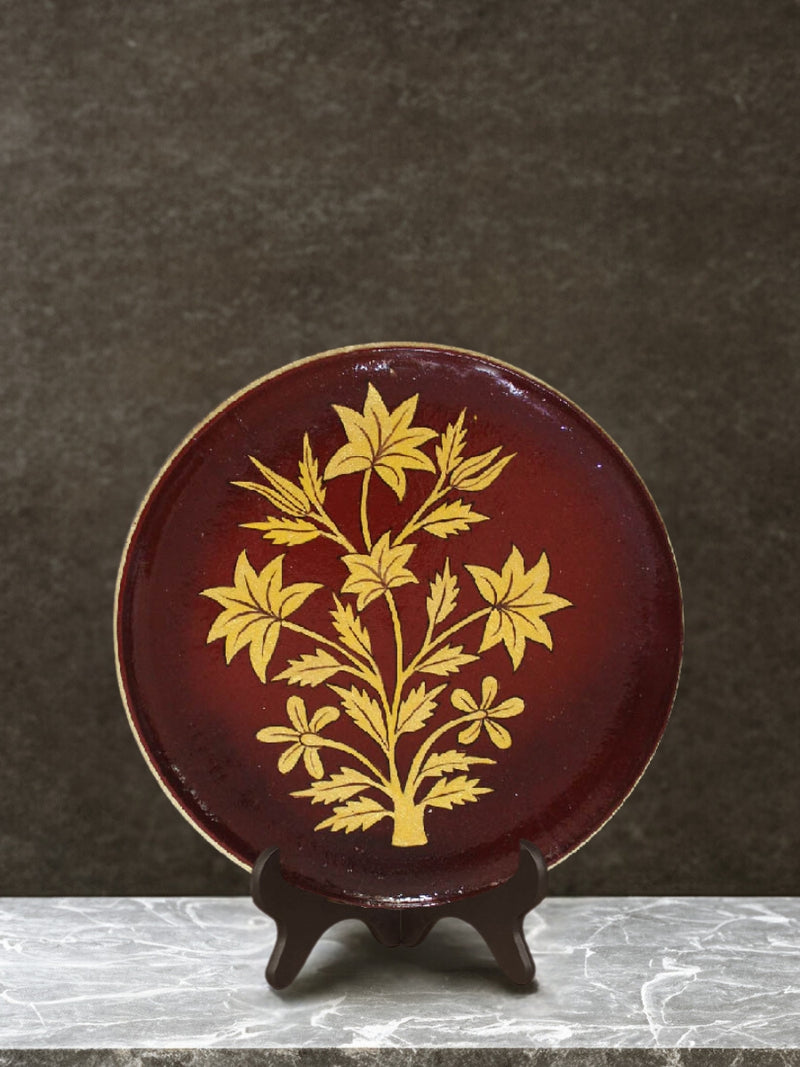 Shop Hand-painted Mughal Floral Decor plate
