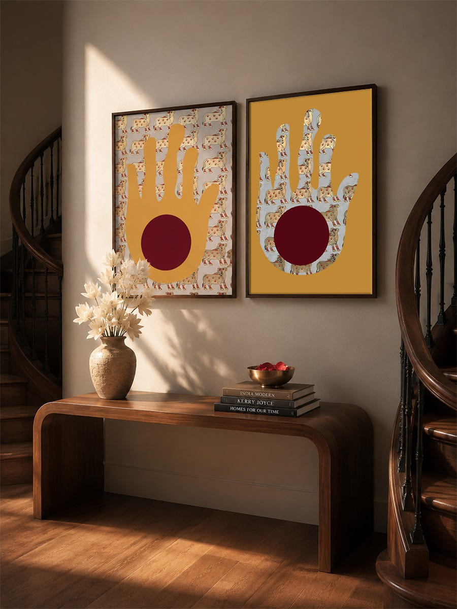 Shop Handprints in Pichwai by Naveen Soni