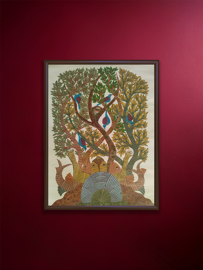 Shop Harmonious Existence in Gond by Sukhiram Maravi