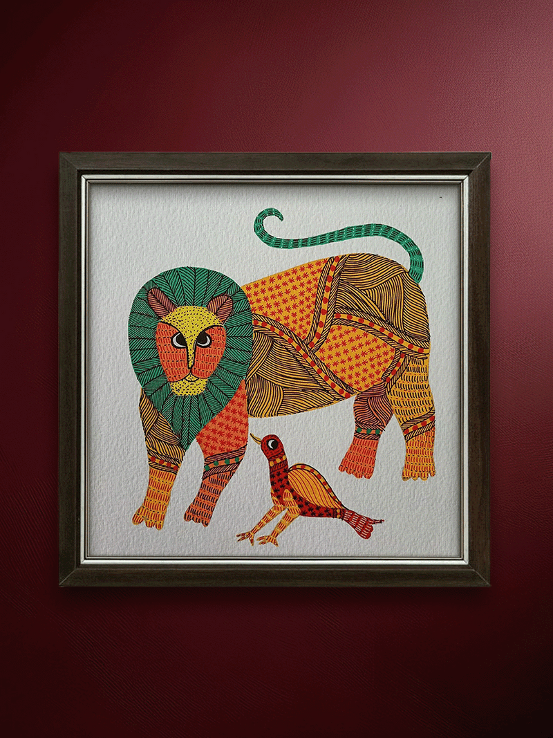 Shop Harmony in Diversity: Gond Art Expressions by Kailash Pradhan