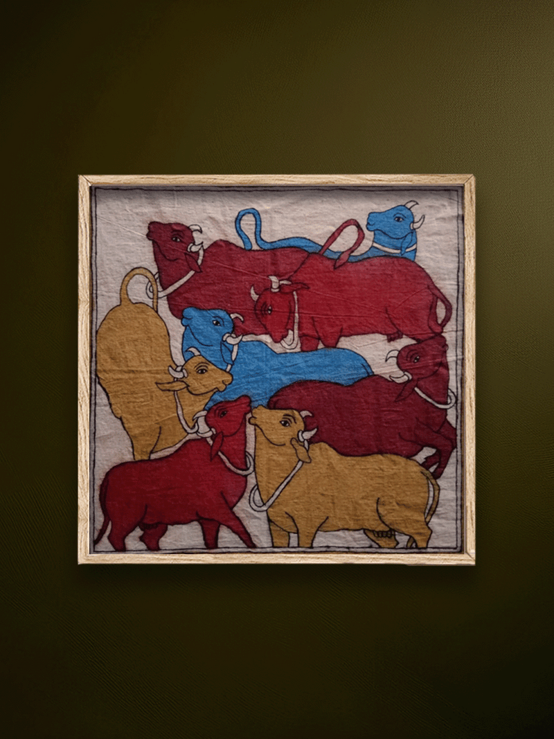 Shop Herd of Cows in Kalamkari by Siva Reddy