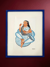 Shop In Contemplation: Nayika (Heroine) and Peacock in Kalighat by Uttam Chitrakar