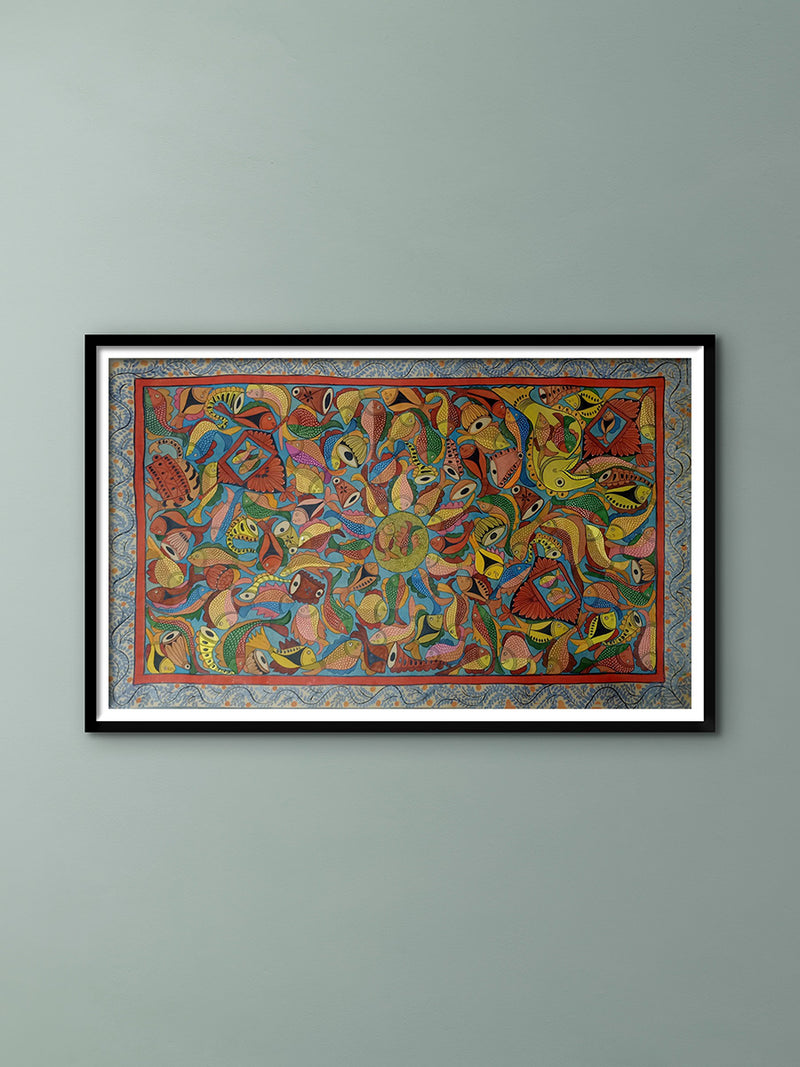 Shop Intricate Chowkas Pot Fish motif In Bengal Patachitra by Sonali Chitrakar