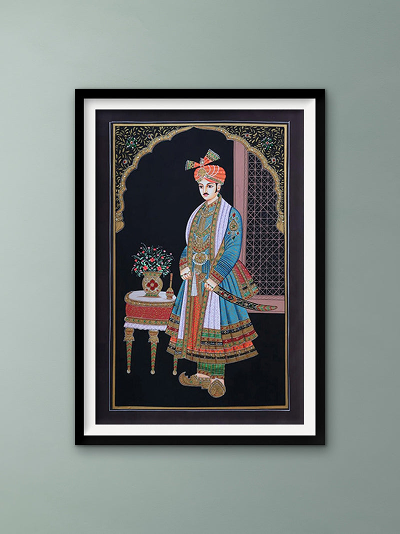 Shop Jodhpuri Pair : Miniature Painting By Rajendra Sharma
