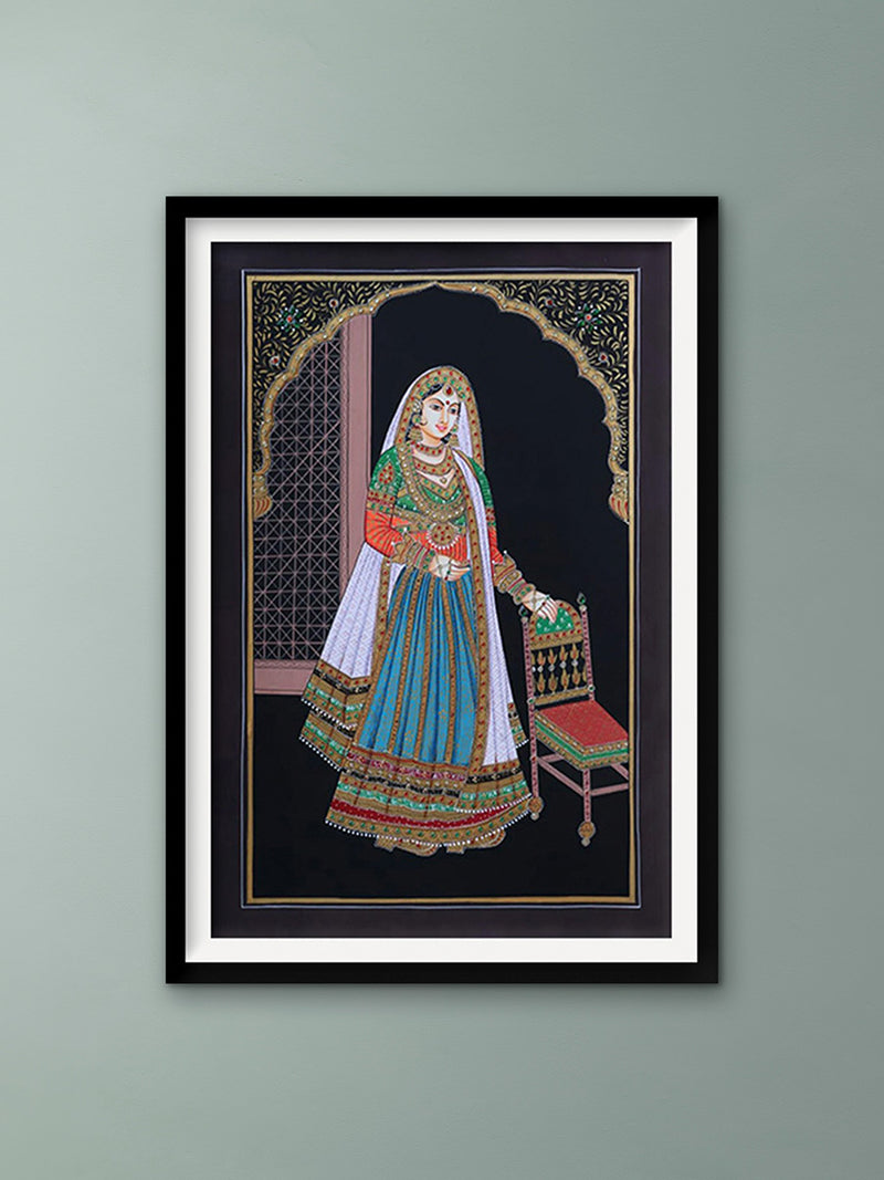 Shop Jodhpuri Pair : Miniature Painting By Rajendra Sharma