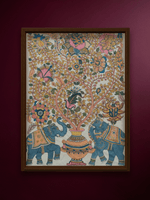 Shop Kalpavriksha with Elephants in Kalamkari by Harinath N.