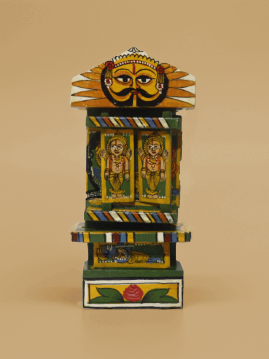 Shop Krishna Kavad by Satyanarayan (Green)