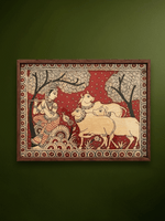 Shop Krishna with Cows Kalamkari Painting by Siva Reddy