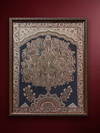 Shop Living Roots, Shared Harvests in Kalamkari and Zari Zardozi KALAMKARI ZARDOZI ARTWORK BY SUDHEER AND MD. BILAL