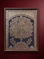 Shop Living Roots, Shared Harvests in Kalamkari and Zari Zardozi KALAMKARI ZARDOZI ARTWORK BY SUDHEER AND MD. BILAL