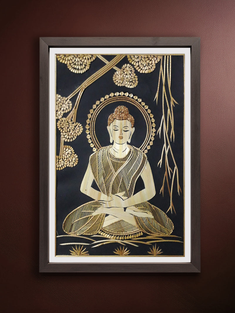 Shop Lord Buddha In Sikki Grass Artwork by Dhirendra Kumar