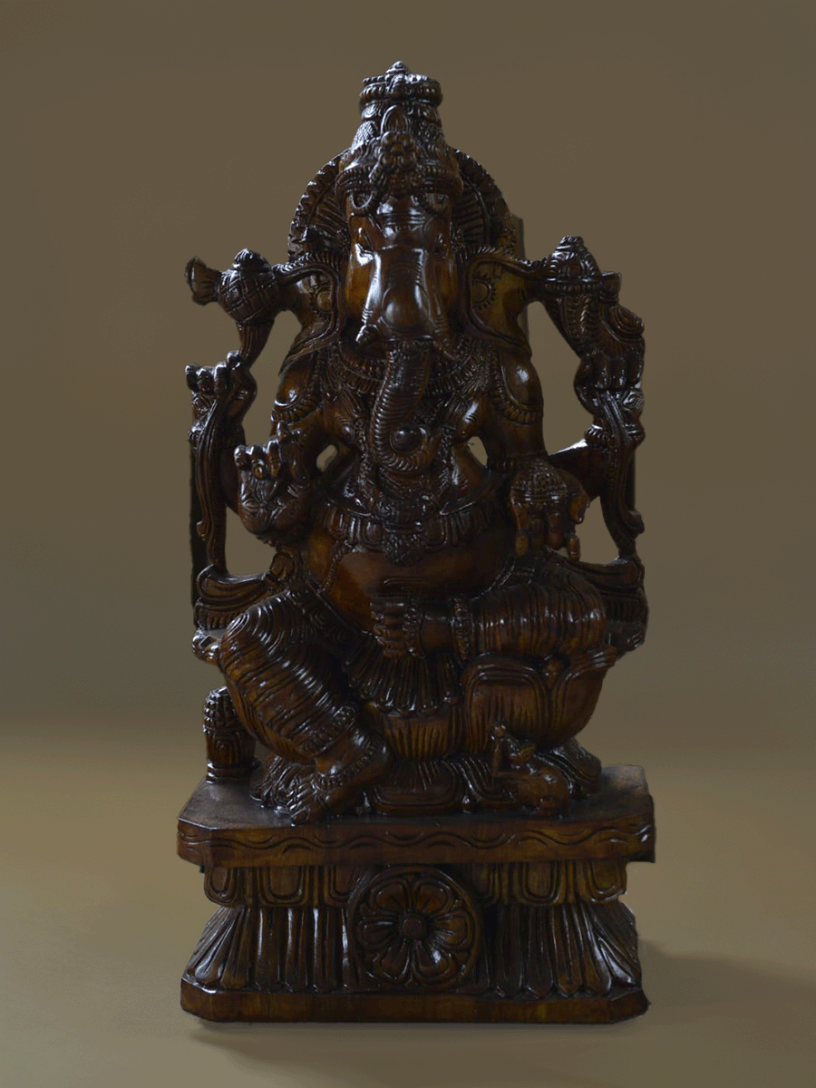 Shop Lord Ganesha: The God of Wisdom in Wood Carving by Shrinivasan