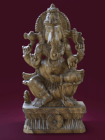 Shop Lord Ganesha: The Lord of Auspicious Beginnings in Wood carving by Shrinivasan