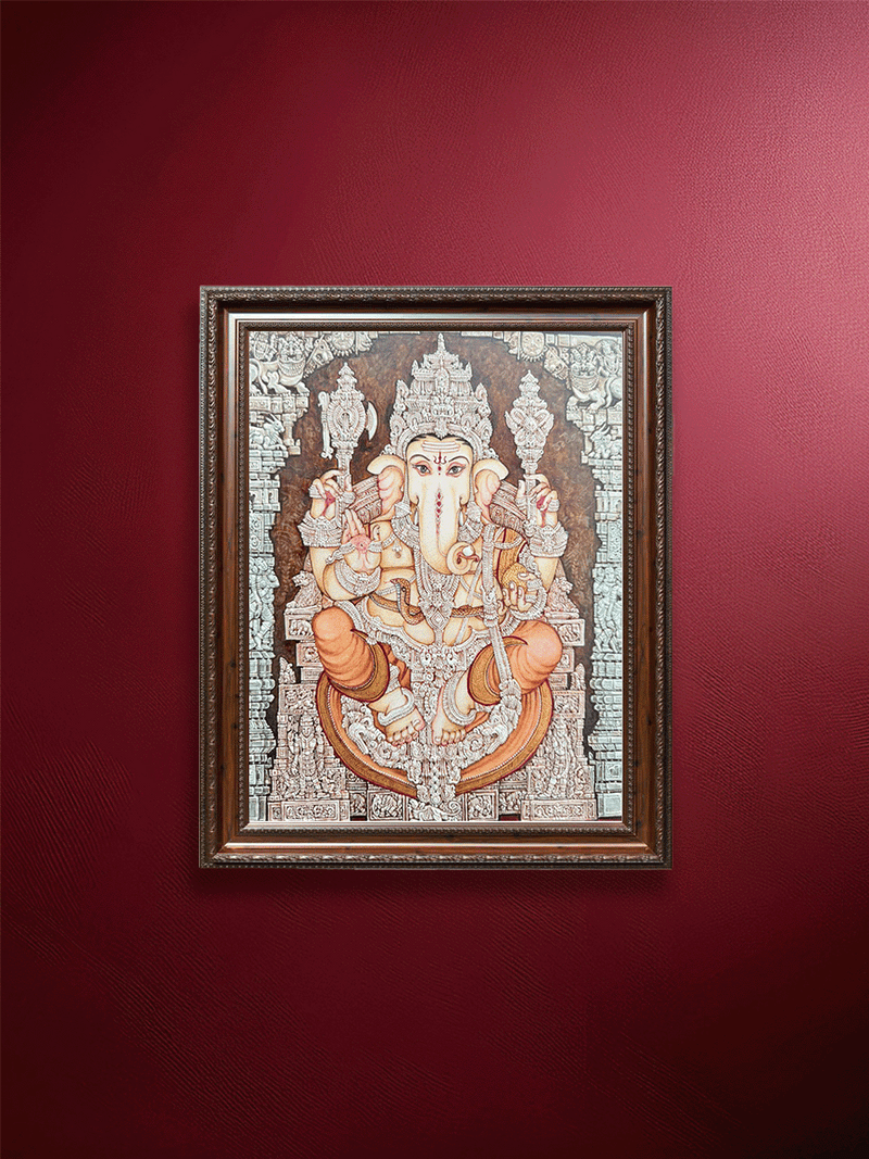 Shop Lord Ganesha's Blessings in Mysore art by Raghavendra B B