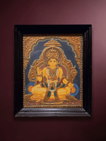Shop Lord Hanuman: The Wise Monkey God in Tanjore by Sheratone Antique Arts