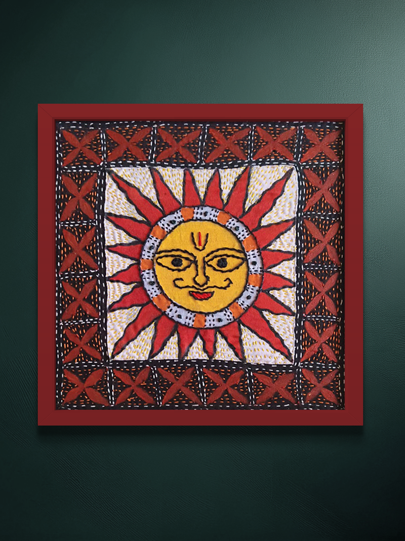Shop Lord Surya: The Deity of Light in Sujani and Madhubani by Priti Karn