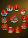 Shop Lord Vishnu and the Dashavatars in Cheriyal art by D. Vinay Kumar
