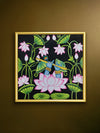 Shop Lotus Bloom Melody: Lord Krishna's Flute in Pichwai by Dinesh Soni