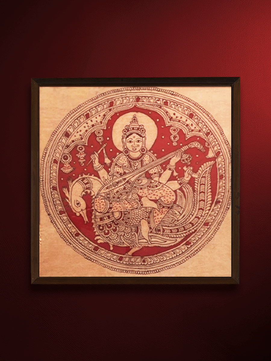 Shop Maa Saraswati Kalamkari Painting by Siva Reddy