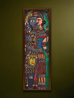 Shop Madhubani Painting of Ardhanareshwar in Vivid Colours by Ambika Devi