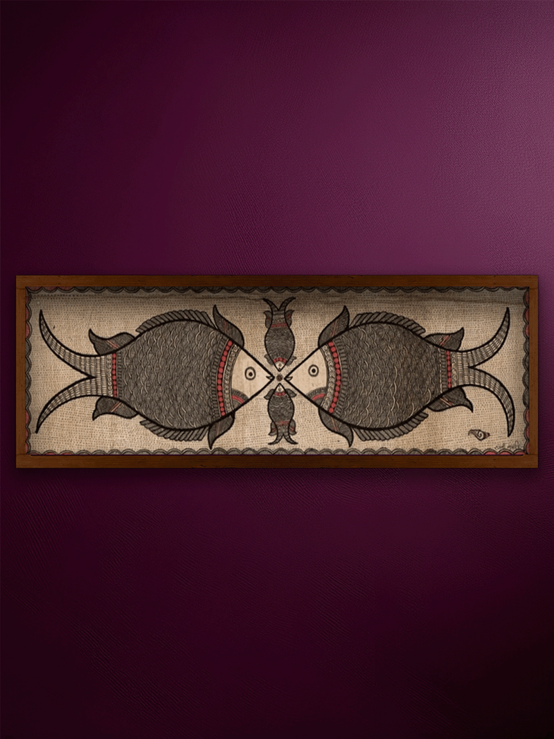 Shop Madhubani Painting of Good Luck Charm by Ambika Devi