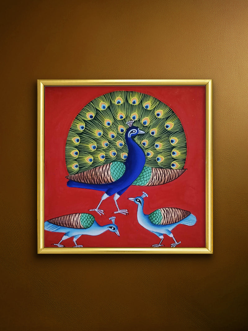Shop Majestic Peacocks: Birds of Grace in Pichwai by Dinesh Soni