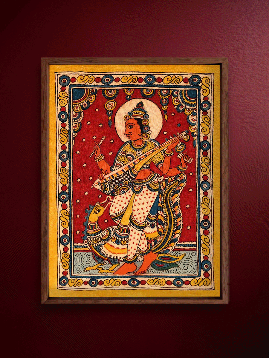 Buy Mata Saraswati Kalamkari Painting by Siva Reddy