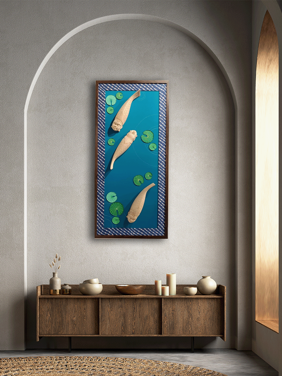 Shop Matsya In Gomira art by Kalyan Chandra Sarkar