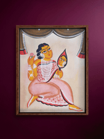 Shop  Mirror of Confidence: Uttam Chitrakar's Kalighat Self-Admiration