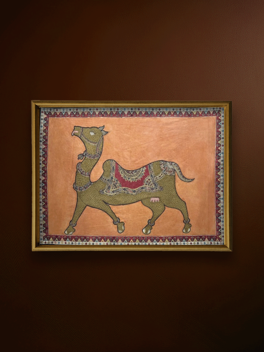 Shop Momai Mata's Ride: The Golden Camel in Mata ni Pachedi by Sanjay Chittara