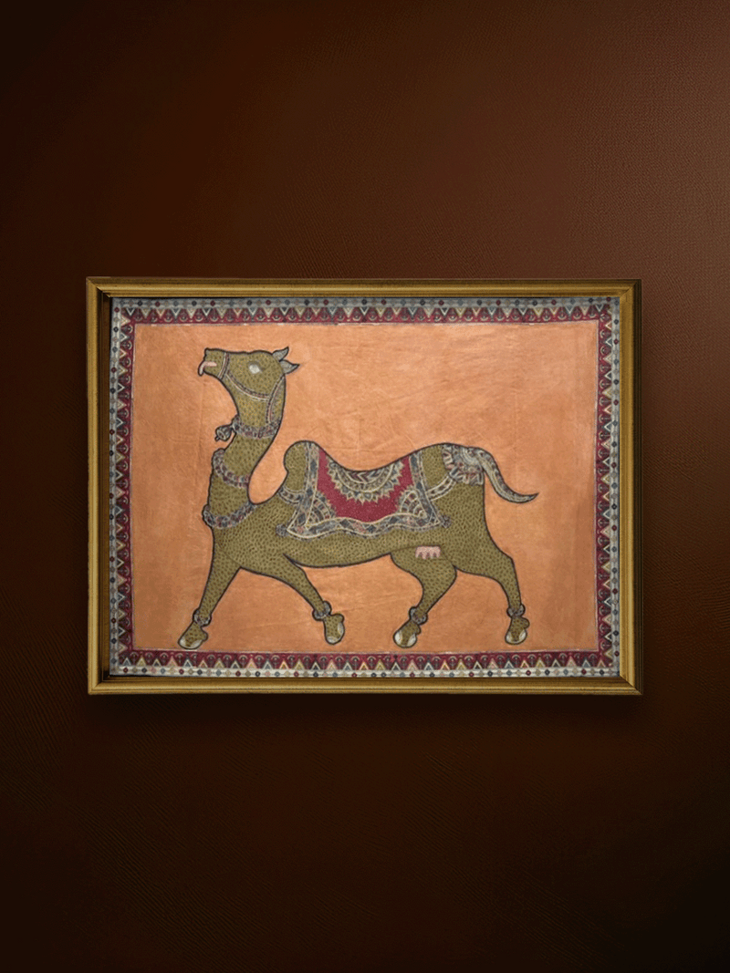 Shop Momai Mata's Ride: The Golden Camel in Mata ni Pachedi by Sanjay Chittara