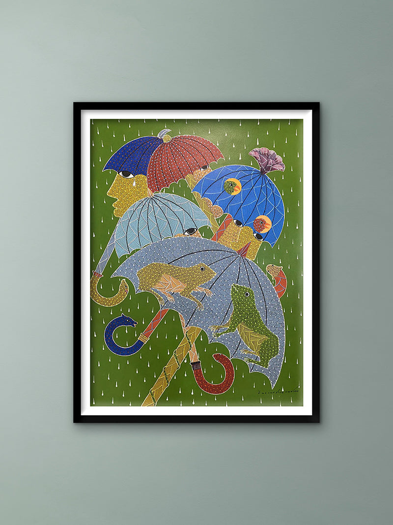 Shop Monsoon Gond painting by Venkat Shyam