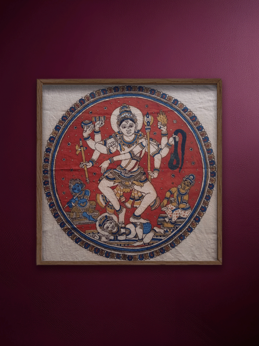Shop Natraja: The Lord of Dance in Kalamkari by Siva Reddy