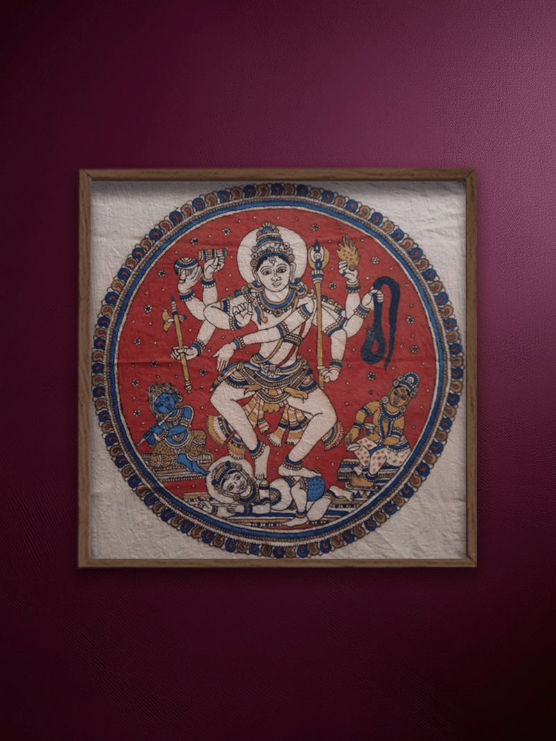 Shop Natraja: The Lord of Dance in Kalamkari by Siva Reddy