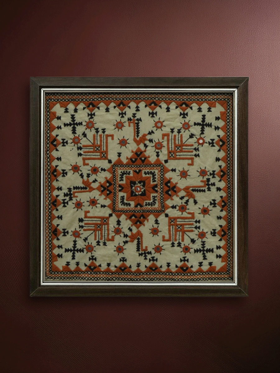 Shop Natural impressions in Kashidakari Embroidery by Samjhau Devi