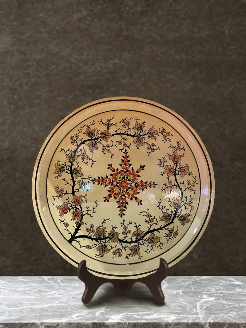 Buy Kashmir Paper Mache Plate | Nature-inspired Design