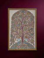 Shop Nature's Abundance: Tree of Life with Peacocks in Kalamkari by Harinath N