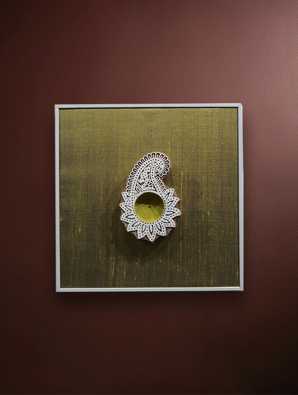 Shop Paisley China Berry Wooden Block Diya for Home Decor by Vikas Singh