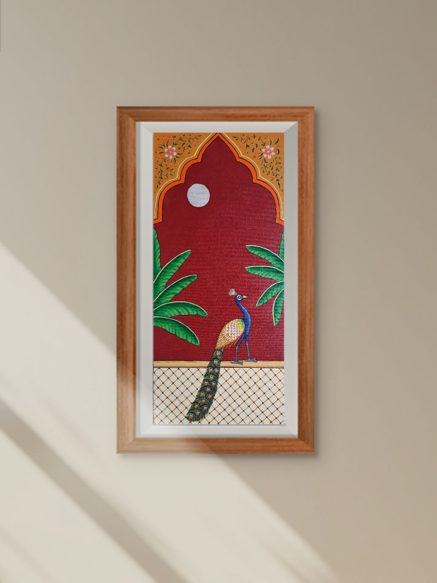 Shop Peacock on the Terrace Contemporary Pichwai  by Shehzaad ALi Sherani