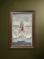 Shop Radha Krishna in Vrindavan: Pichwai Painting by Naveen Soni