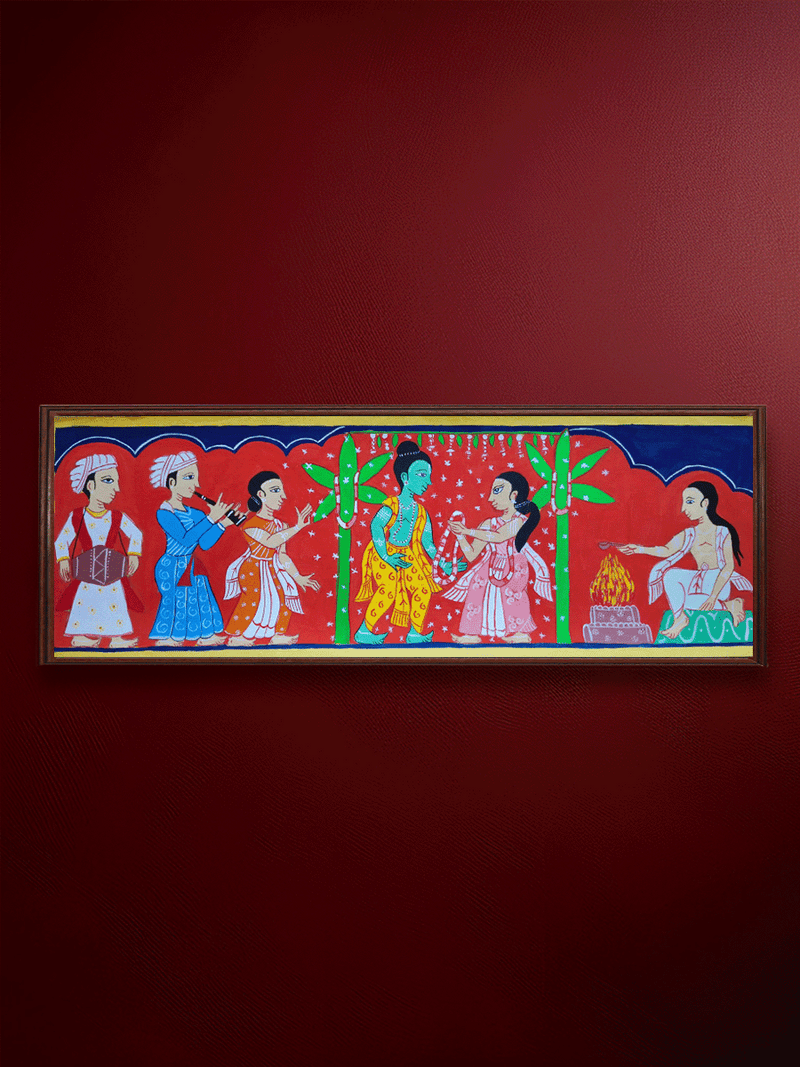 Shop Rama Sita Kalyanam(Marraige) in Manuscript Painting by Sujit Das