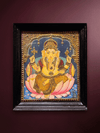 Shop Remover of Obstacles: Lord Ganesha in Tanjore art by Sheratone Antique Arts