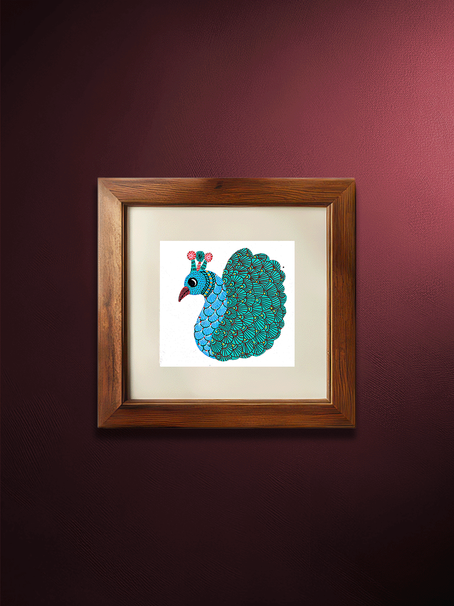 Shop Royal Display: Peacock in Gond by Kailash Pradhan