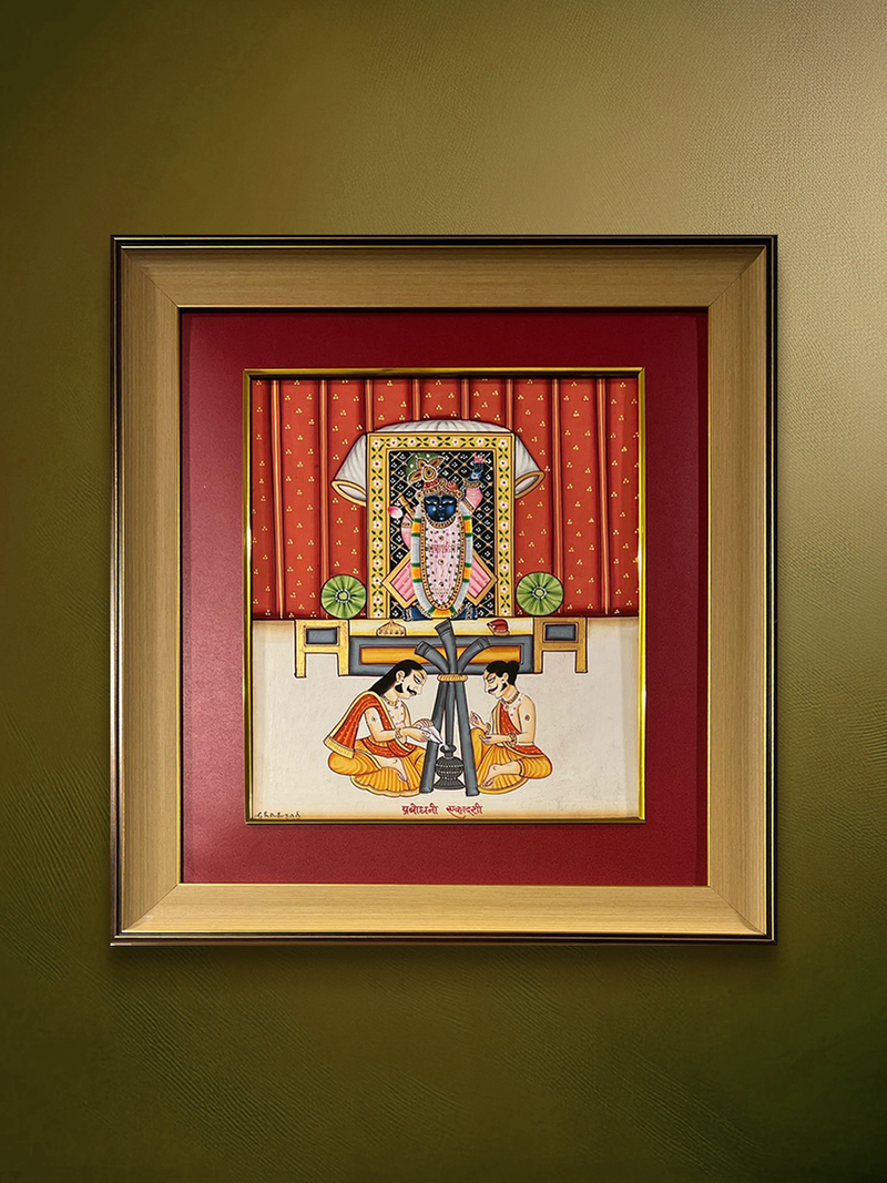 Buy Shrinathji In Pichwai by Shehzaad Ali Sherani