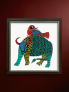 Shop Strength and Freedom: The Bull and Bird's Alliance Gond Painting by Kailash Pradhan
