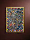 Shop Swirling Fishes in Madhubani by Ambika Devi