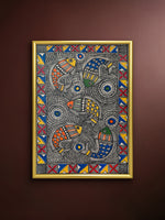 Shop Swirling Fishes in Madhubani by Ambika Devi